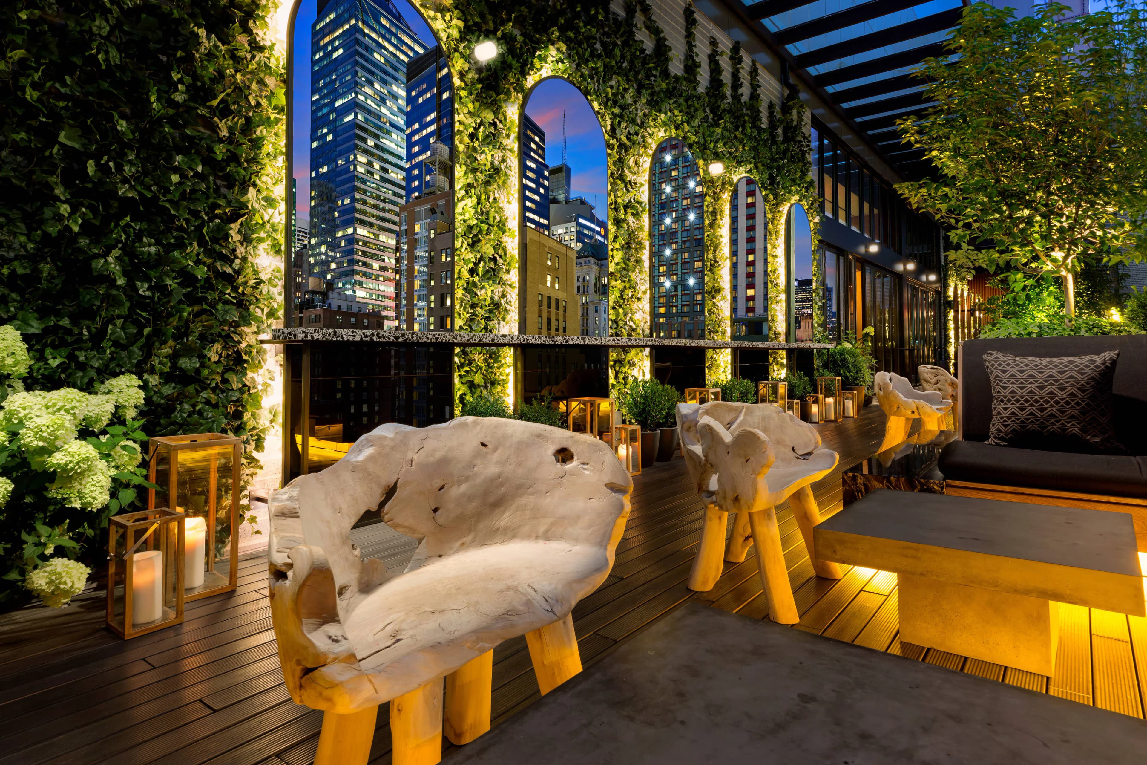Castell Terrace & Rooftop Lounge - Hotel Bar at AC Hotel New York Times Square, Garment District, The New York Times Building