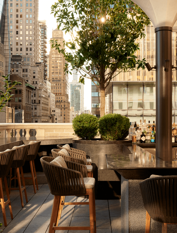 Garden Terrace - Hotel Rooftop at Aman New York, Midtown Manhattan, The Crown Building