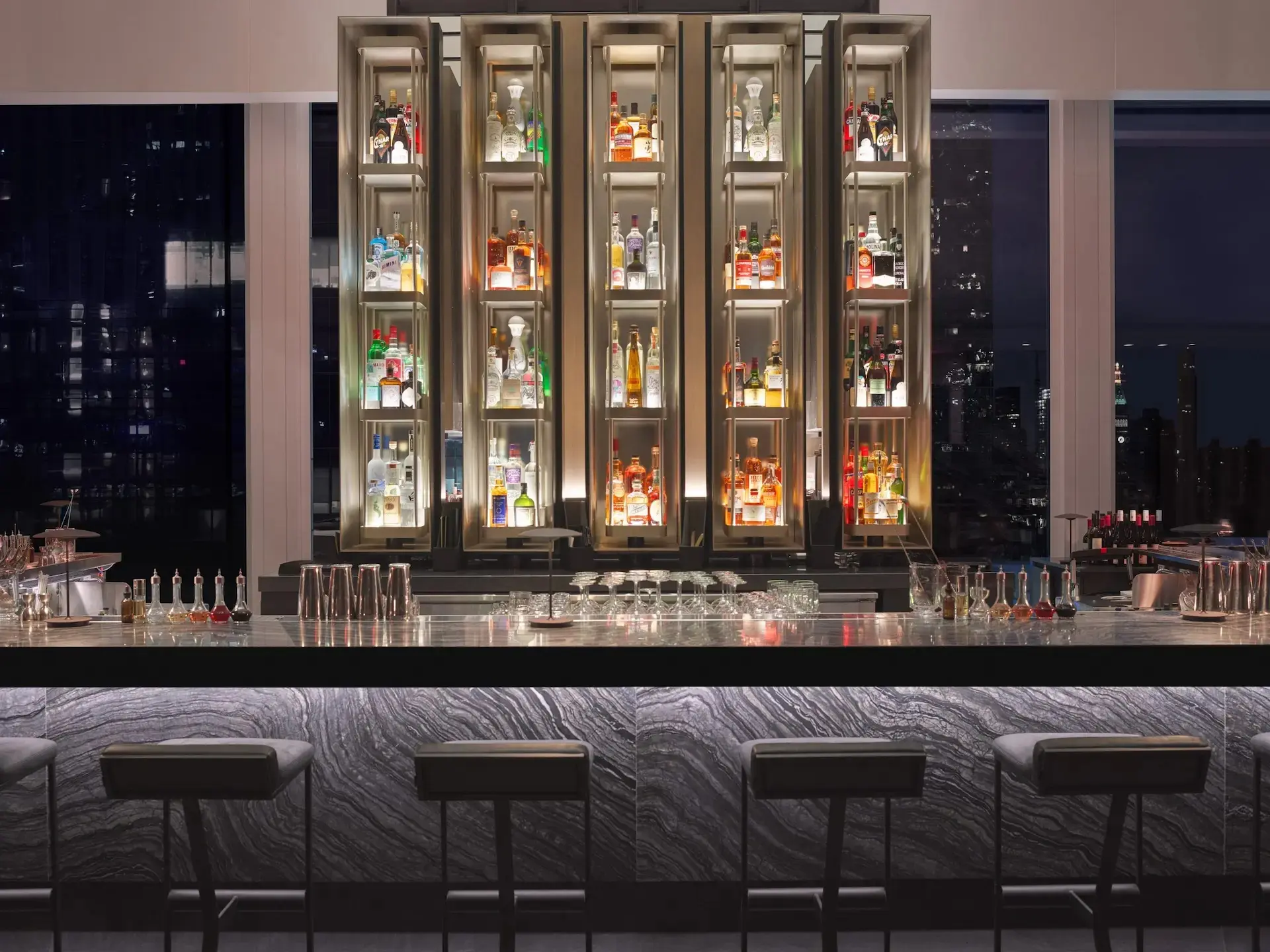 Electric Lemon Lounge - Hotel Bar at Equinox Hotel New York, Hudson Yards, The Vessel