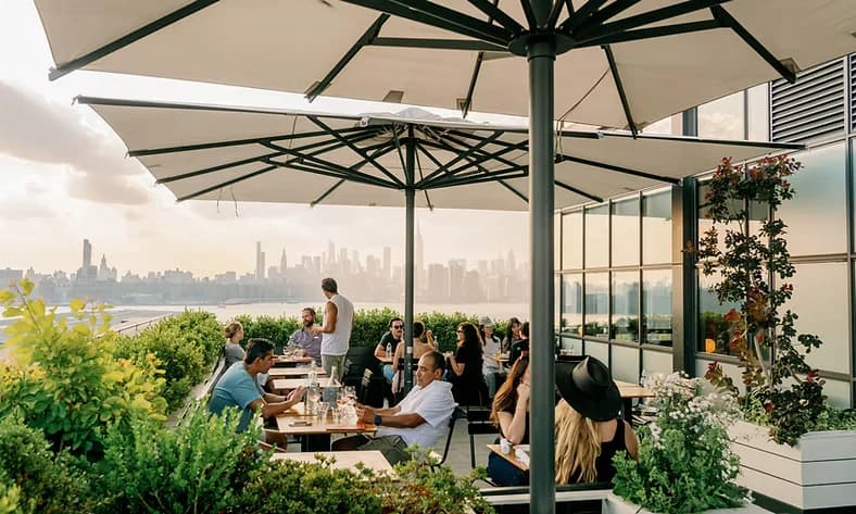 Bar Blondeau - Hotel Rooftop at Wythe Hotel, Williamsburg, East River Ferry