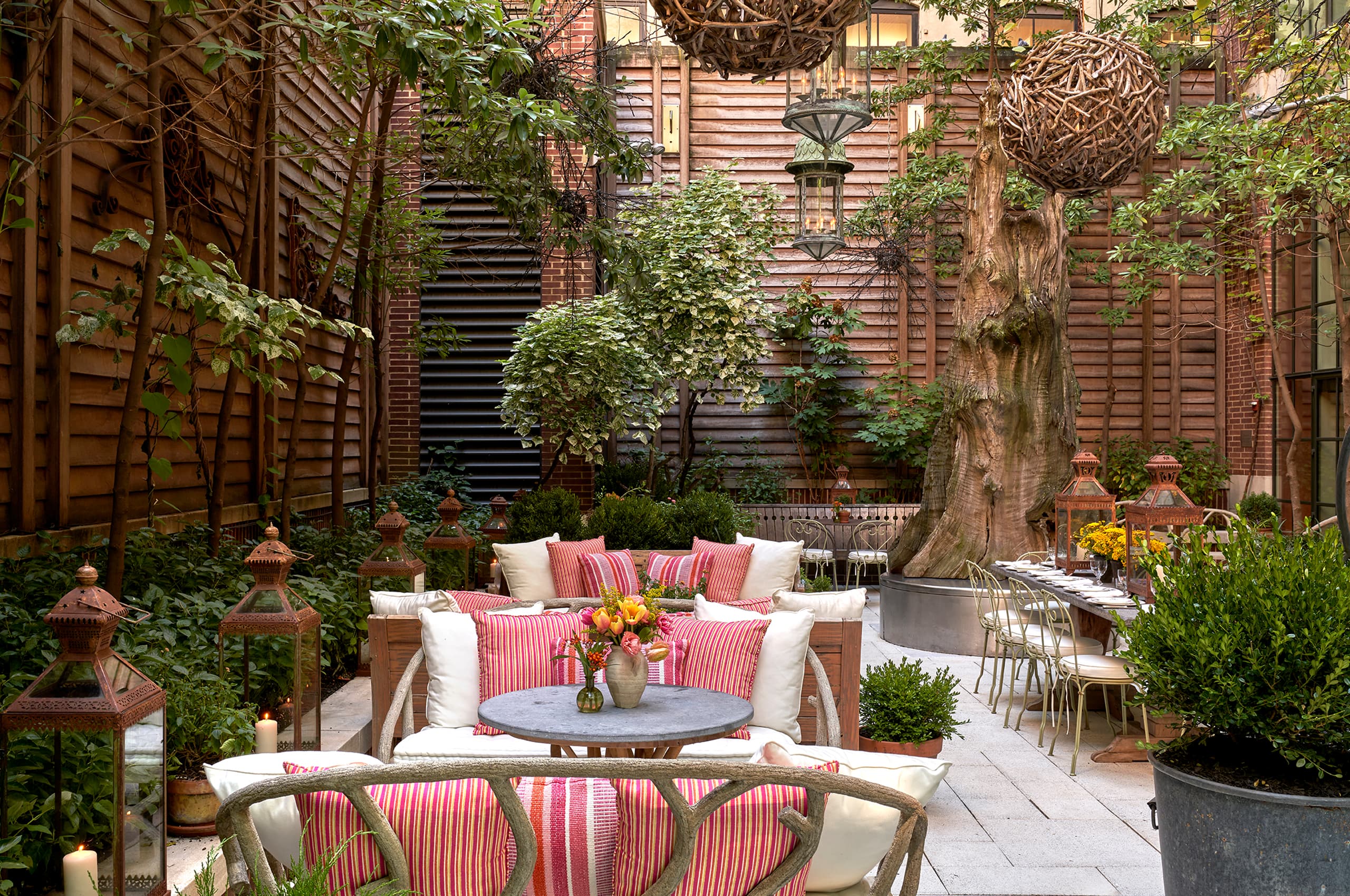 Sculpture Garden - Hotel Garden at Crosby Street Hotel, SoHo, Broadway Shopping