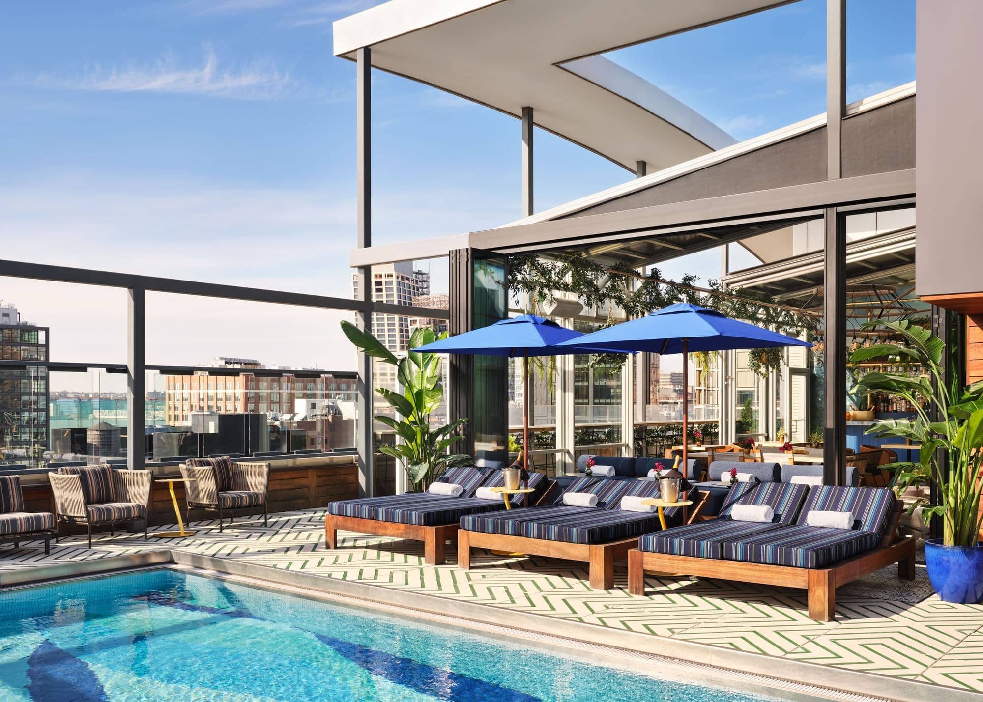 Gansevoort Rooftop Pool - Hotel Pool at Gansevoort Meatpacking NYC, West Village, The High Line